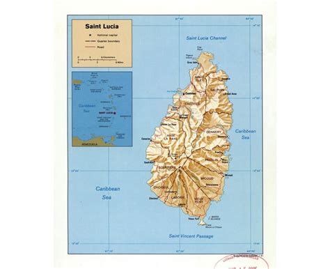 Maps Of Saint Lucia Collection Of Maps Of Saint Lucia North America