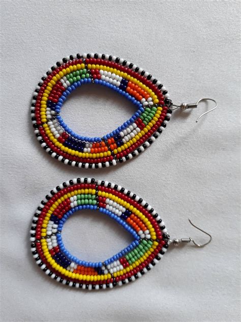 African Maasai Earrings Zulu Beaded Earrings Kenyan Beaded Etsy