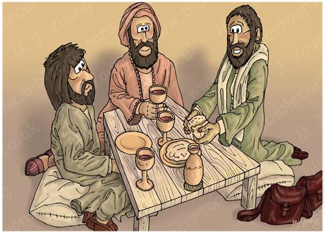 Luke 24 Walk To Emmaus Scene 02 Breaking Bread Version 01