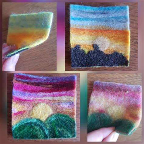 Needle felting on felt | Needle felting, Felt sheets, Felt