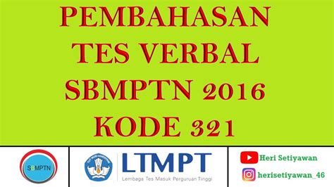 Pembahasan Soal Asli SBMPTN 2016 Tes Potensi Akademik Part 3 TKPA