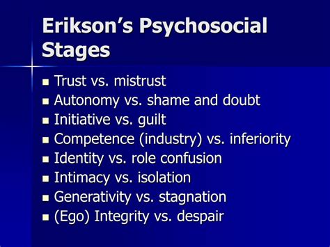 Ppt Eriksons Psychosocial Stages Powerpoint Presentation Free