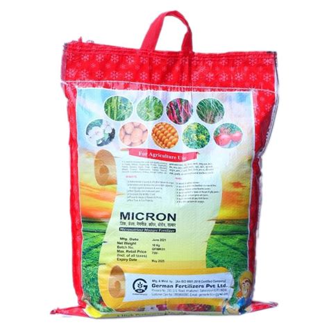 Granular Bio Tech Grade Micronutrient Mixture Fertilizer Bag