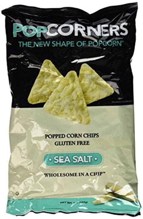 Popcorners Natural Popped Corn Chips 5 Ounce Package Sea Salt Flavor Case Of 6 By Medora