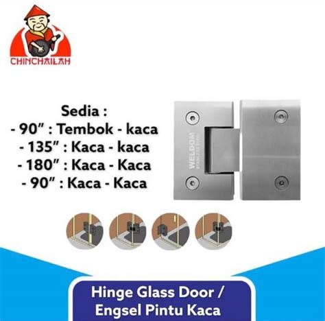 Jual Engsel Pintu Kaca Full Set Hinge Glass Door