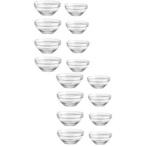 16 pcs Small Glass Bowls Glass Ramekins Bowl Glass Candy Dishes Glass ...