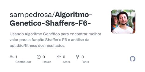 Github Sampedrosa Algoritmo Gen Tico Shaffer S F Usando Algoritmo