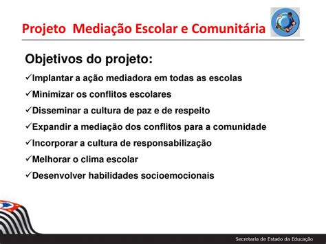 Projeto Mediação Escolar E Comunitária Ppt Carregar