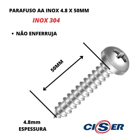 Parafuso Inox Auto Atarraxante X Panela Philips P Sciser