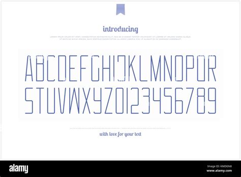 Minimalistischer Stil Alphabet Buchstaben Und Zahlen Vector Font Type