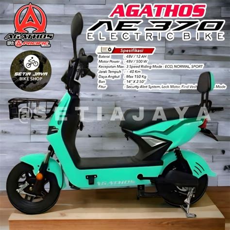 Jual Sepeda Listrik E Bike PACIFIC AGATHOS AE 370 48V 12Ah 500 Watt New