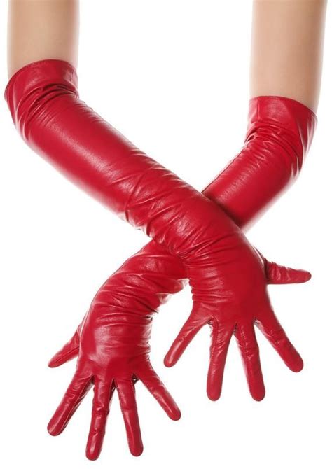 Lipstick Red Leather Opera Gloves Etsy Red Leather Gloves Gloves