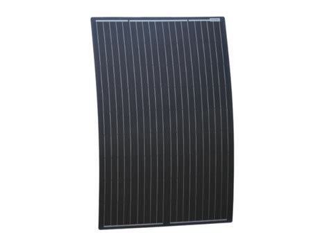 120W Monocrystalline Black Semi Flexible Fibreglass Solar Panel Rear