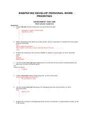 BSBPEF402 Guideline 1 Of 2 Docx BSBPEF402 DEVELOP PERSONAL WORK