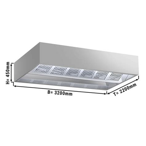 Inductie Afzuigkap 3 2 M Filter En LED Verlichting GGM Gastro