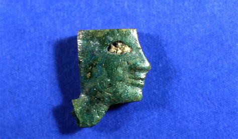 Glass Paste Depicting A Human Head Nimrud Mesopotamia Ancient