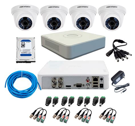 Kit Dvr C Maras Domo Hikvision Disco Gb Y Accesorios Triacinter