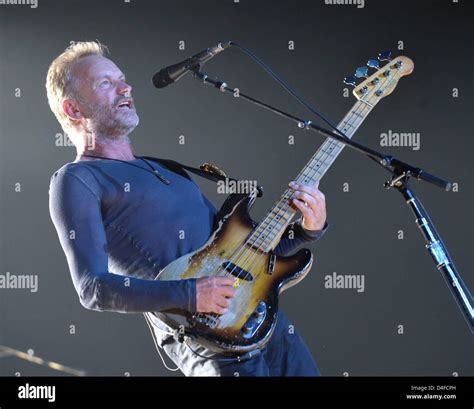 Singer/bassist Sting of British band The Police perform their last ...