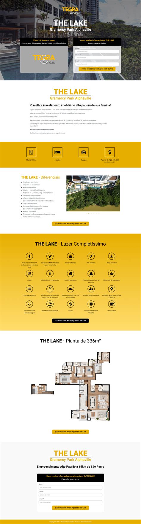 Landing page para corretora de imóveis on Behance