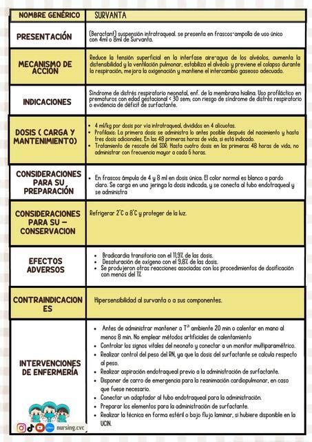 Survanta Nursing Cvc Udocz