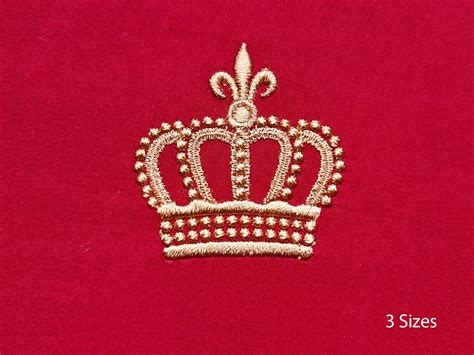 Machine Embroidery Crown Design Royal Tiara Sizes Files Etsy