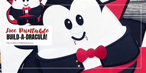 Build A Dracula Free Printable Halloween Paper Craft Cute Vampire