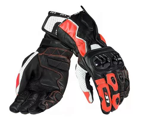 Par De Guantes Para Motociclista Ls Swift Racing Negro Rojo Talle M