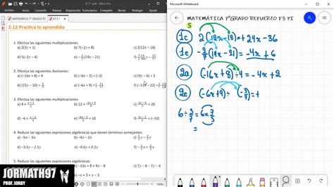 Matemática 7Grado Practica lo Aprendido 2 12 Unidad 4 Refuerzo F3 PI