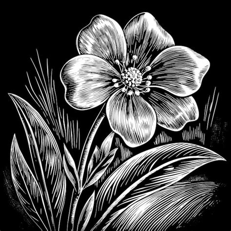 Premium Vector Stunning Black And White Botanical Illustration Of A