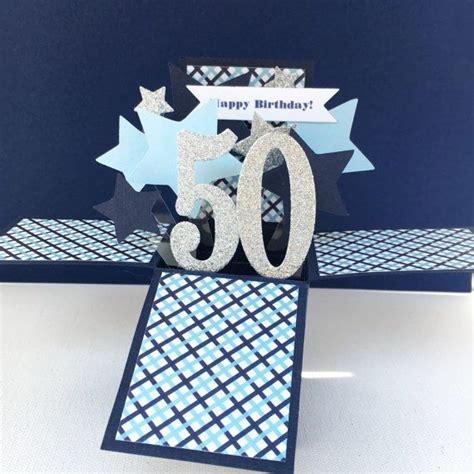 Pop Up Birthday Card 50th Birthday Card 3d By Acarrdiancards Birthday