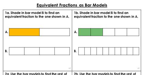 Equivalent Fractions As Bar Models Varied Fluency Classroom Secrets