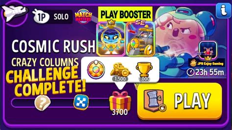 Crazy Columns Blow Em Up Solo Challenge Cosmic Rush 3700 Score Match