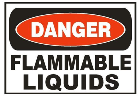 Danger Flammable Liquids Sticker Safety Sticker Sign D676 Osha Winter