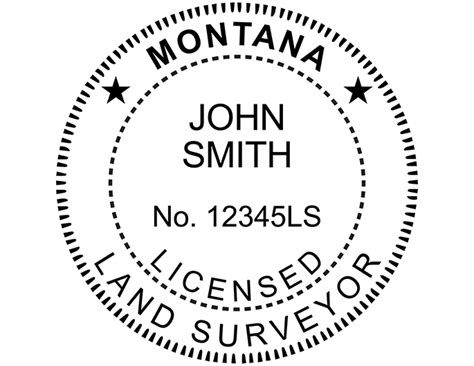 Montana Land Surveyor Rubber Stamp Rubber Stamp Warehouse