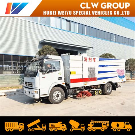 Road Sweeper 4X2 Dongfeng 120HP 4000liters Water 5cbm Dustbin Road