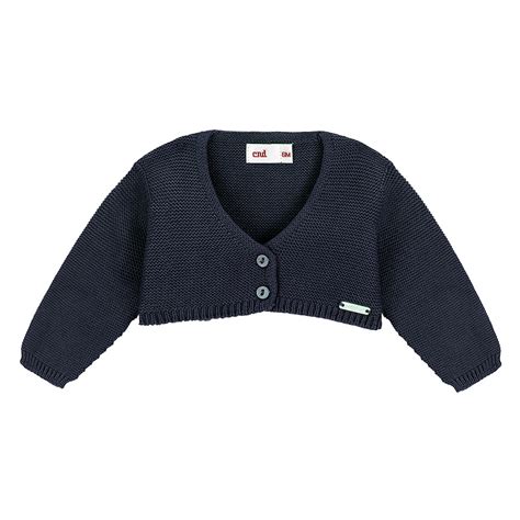 Buy Garter Stitch Bolero Cardigan Navy Blue In The Online Store Condor