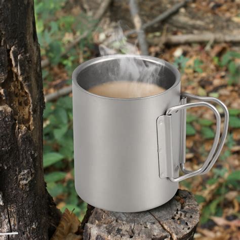 Tomshoo Titanium Cup Ml Wall Water Cup Coffee Tea Wall