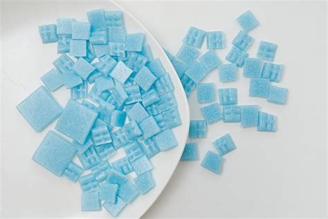 Light BLUE Mosaic Tiles Handcut Squared Mosaic Tiles Italian Glass Mosaic Supplies Glass Tiles ...