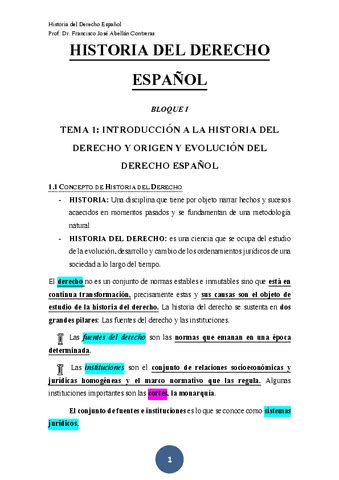 Historia Del Derecho Espanol Ua Todos Los Temas Examen Pdf