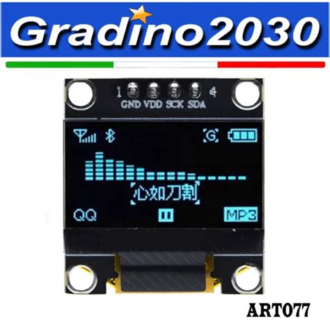 MODULO DISPLAY OLED I2C SSD1306 0 96 Pollici Blu Nero Schermo LCD Per