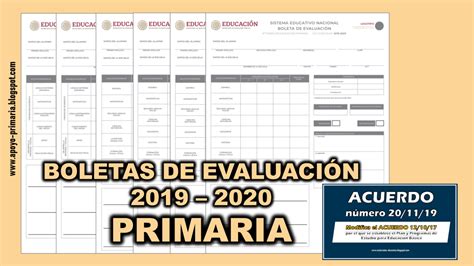 Cómo Llenar Correctamente Las Boletas De Evaluación 2019 2020 De Primaria Apoyo Primaria