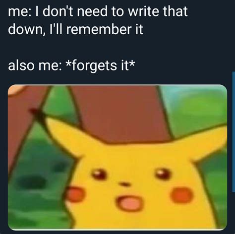 Write It Down Surprised Pikachu Know Your Meme