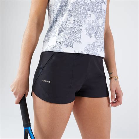 Women's Tennis Quick-Dry Soft Pockets Shorts Dry 500 - Black