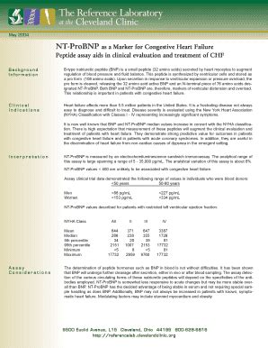 Fillable Online My Clevelandclinic May Nt Probnp As A Marker For