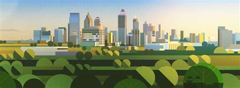 Atlanta Banner Graphic By James Gilleard Abstract City Illustration