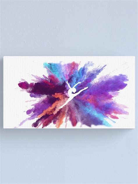 Colorful Gymnast Canvas Print