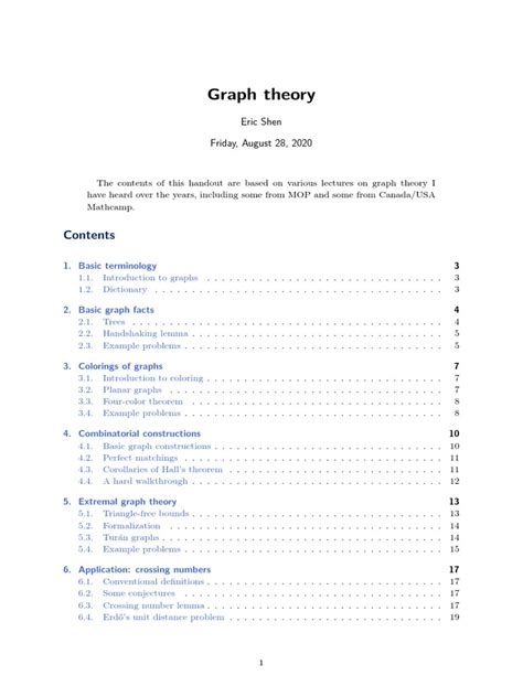 An Introduction to Graph Theory: Terminology, Properties, and Applications | PDF | Vertex (Graph ...