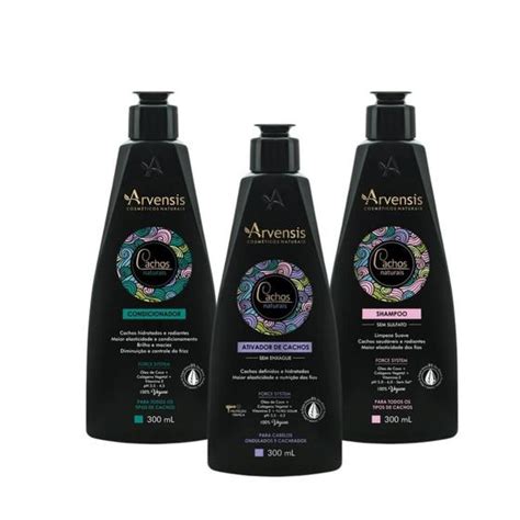 Kit Arvensis Shampoo Condicionador E Ativador De Cachos G Kit De