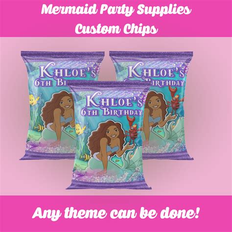 Little Mermaid Custom Potato Chips Paperkraftingkyya