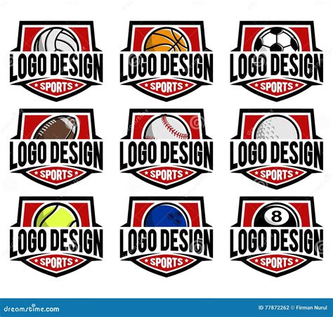 Sport Ball Logo Set Vector Illustration 77872262